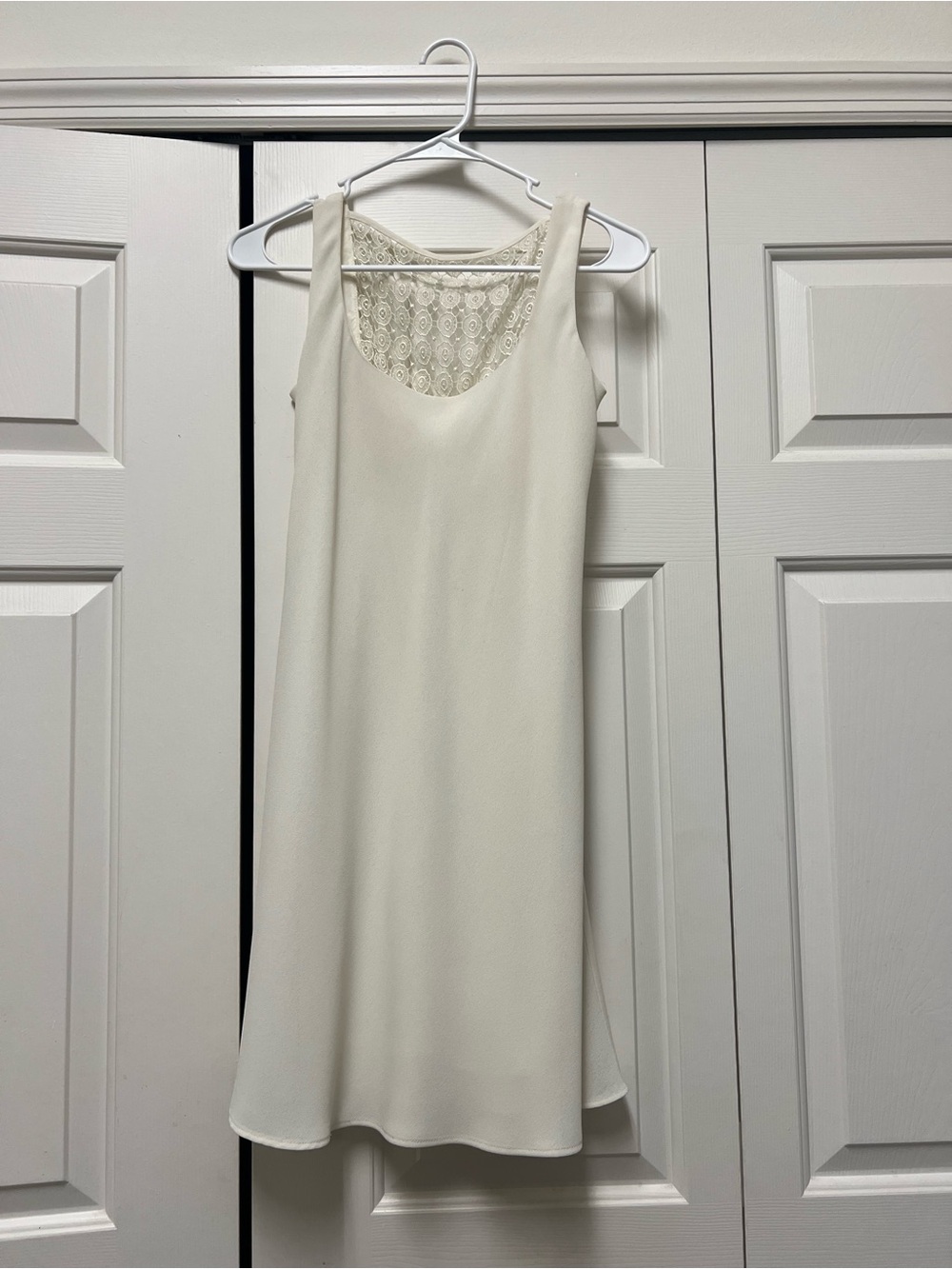 Cache Cream Mini Dress with Lace Back